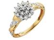 £100 - 9CT GOLD Diamond Twist Ring