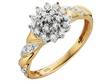 £100 - 9CT GOLD Diamond Twist Ring