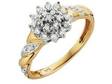9CT GOLD Diamond Twist Ring Guaranteed diamond weight ¼....